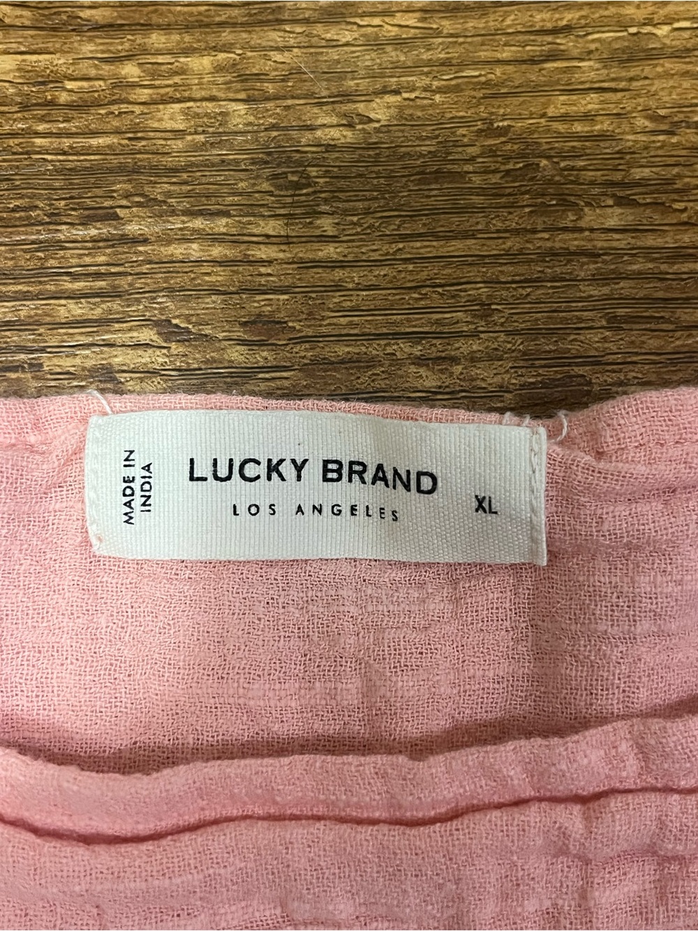 Lucky Brand Peach Ruffled Square-Neck Women’s Top - Picture 2 of 4